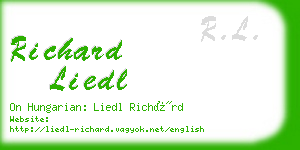 richard liedl business card